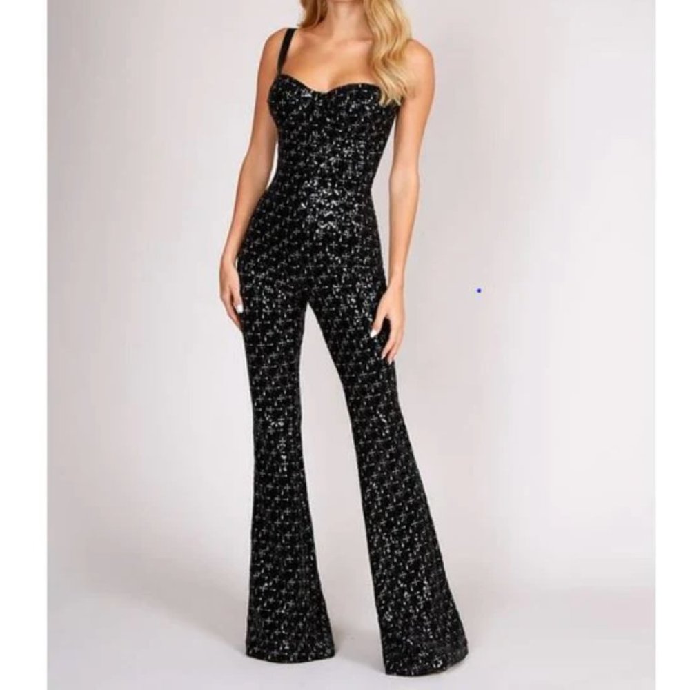Nadine Merabi Hailey Black Jumpsuit